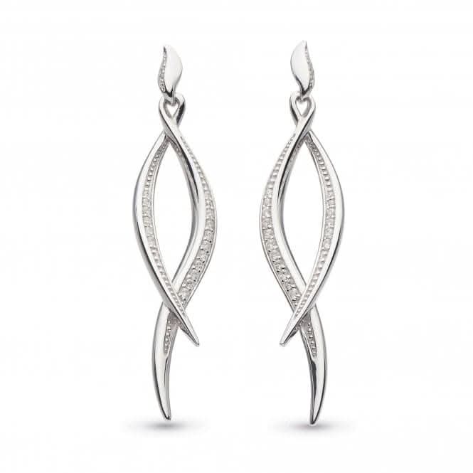 Kit Heath Entwine Twist with Zirconia Drop Earrings 50225CZ