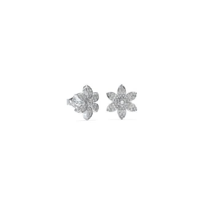 Ladies 15mm Pave Flower Stud Earrings UBE04145RHGuess JewelleryUBE04145RH