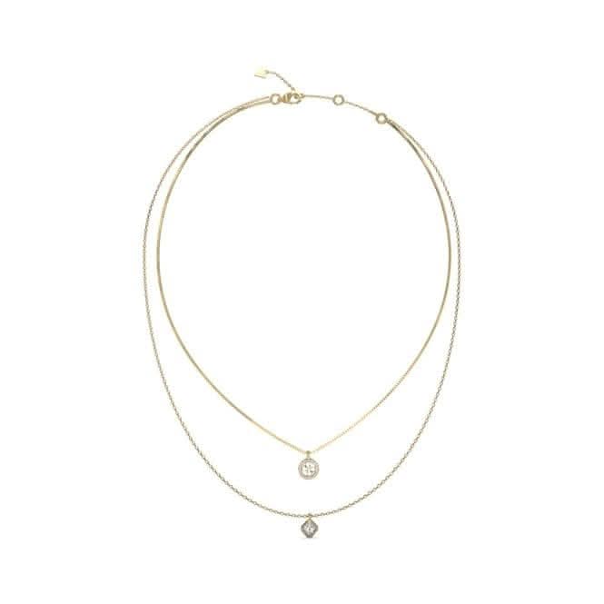 Ladies 16-18" Two Layers 4G Necklace UBN04159YG