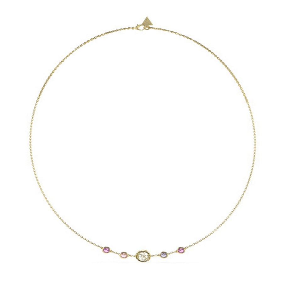 Ladies 4G Logo And Crystal Necklace UBN05097YGFC