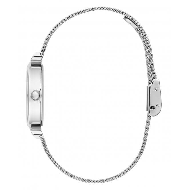 Guess Ladies Array Stainless Steel Mesh Silver Watch GW0471L1