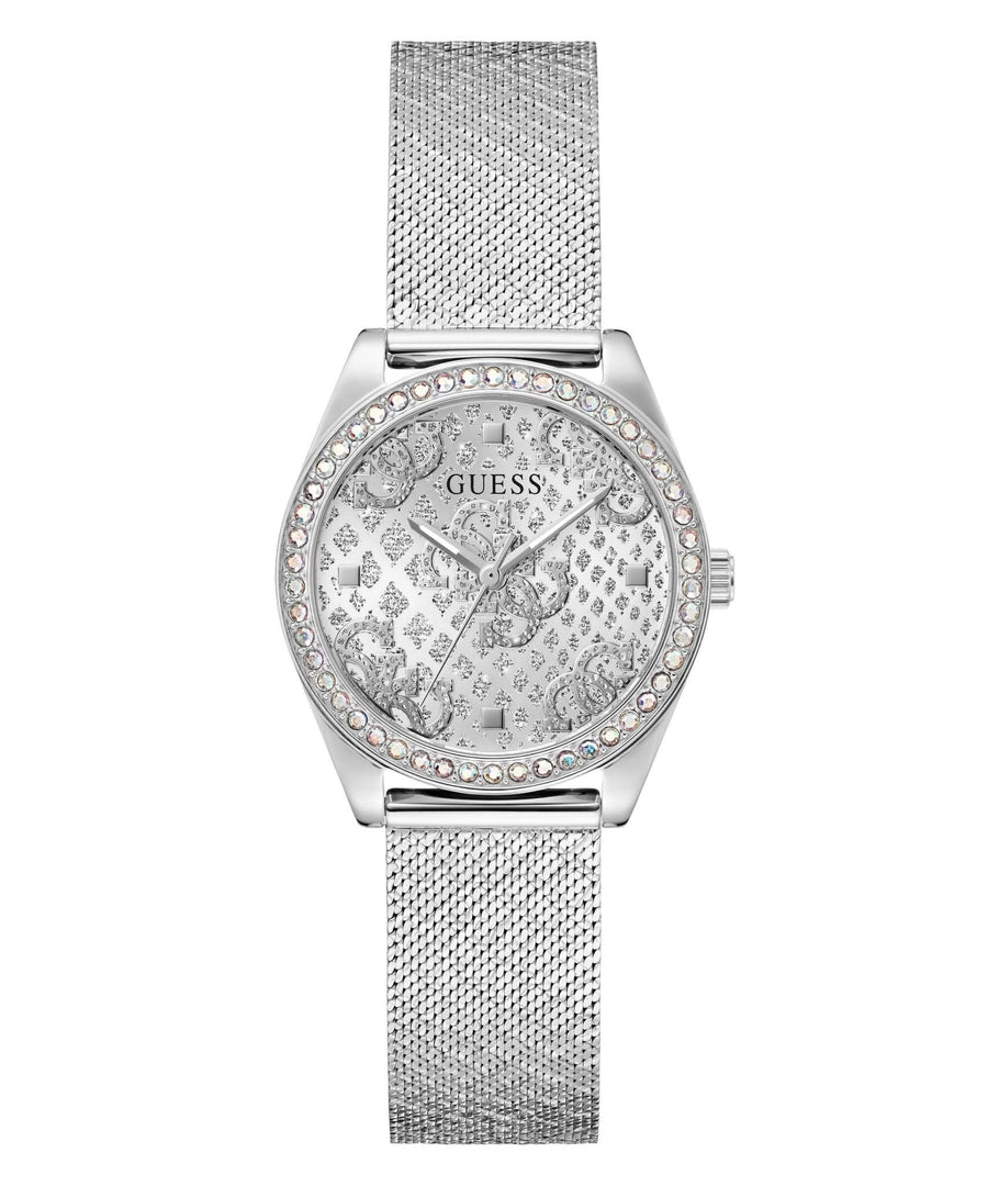 Guess Ladies Boa Silver Tone Mesh Watch GW0748L1