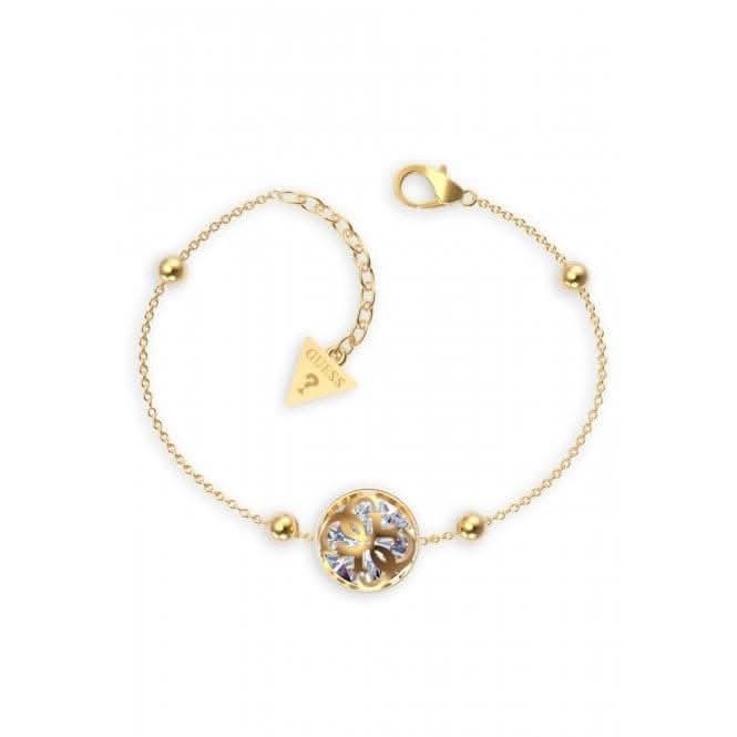 Ladies Gold Plated 4G Crystals Bracelet UBB01394YGL
