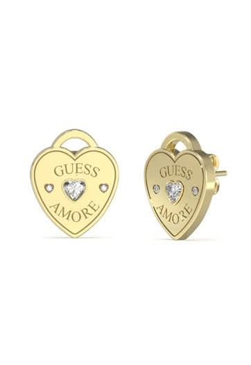 Ladies Heart Stud Crystals Earrings UBE05058YGGuess JewelleryUBE05058YG