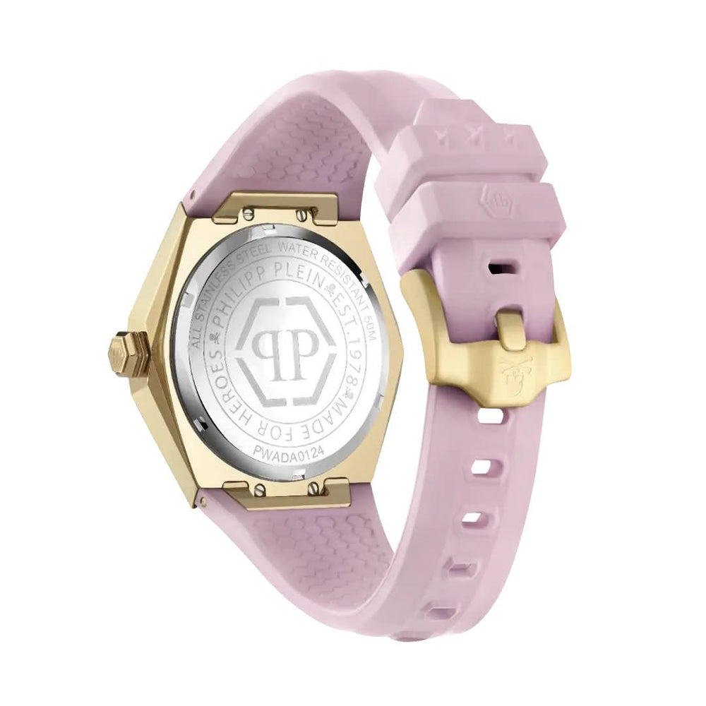 Philipp Plein Ladies High-Conic $Kull Spikes Pink Watch PWADA0124