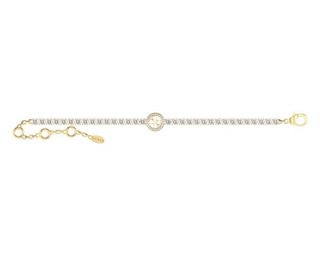 Ladies Large 4G Logo Tennis Cubic Crystals Bracelet UBB05142YGLGuess JewelleryUBB05142YGL