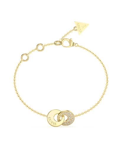 Ladies Large Two Links Pave Bracelet UBB05220YGL