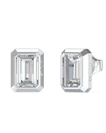 Ladies Octagon Crystal Stud Earrings UBE05250RH