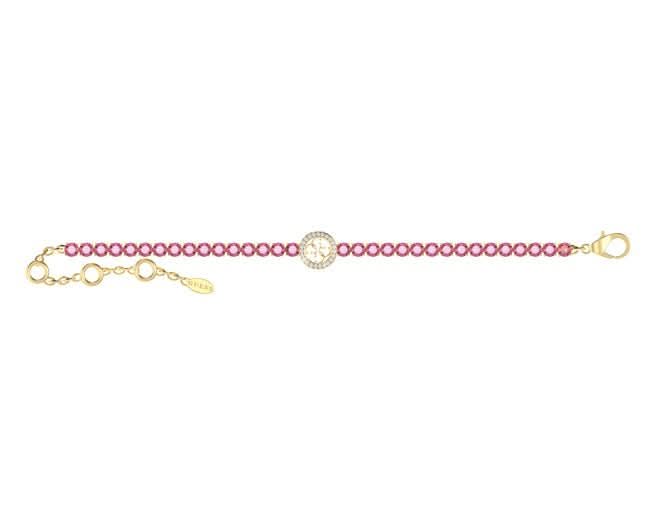 Ladies Small 4G Logo Tennis Cubic Crystals Bracelet UBB05142YGFCSGuess JewelleryUBB05142YGFCS