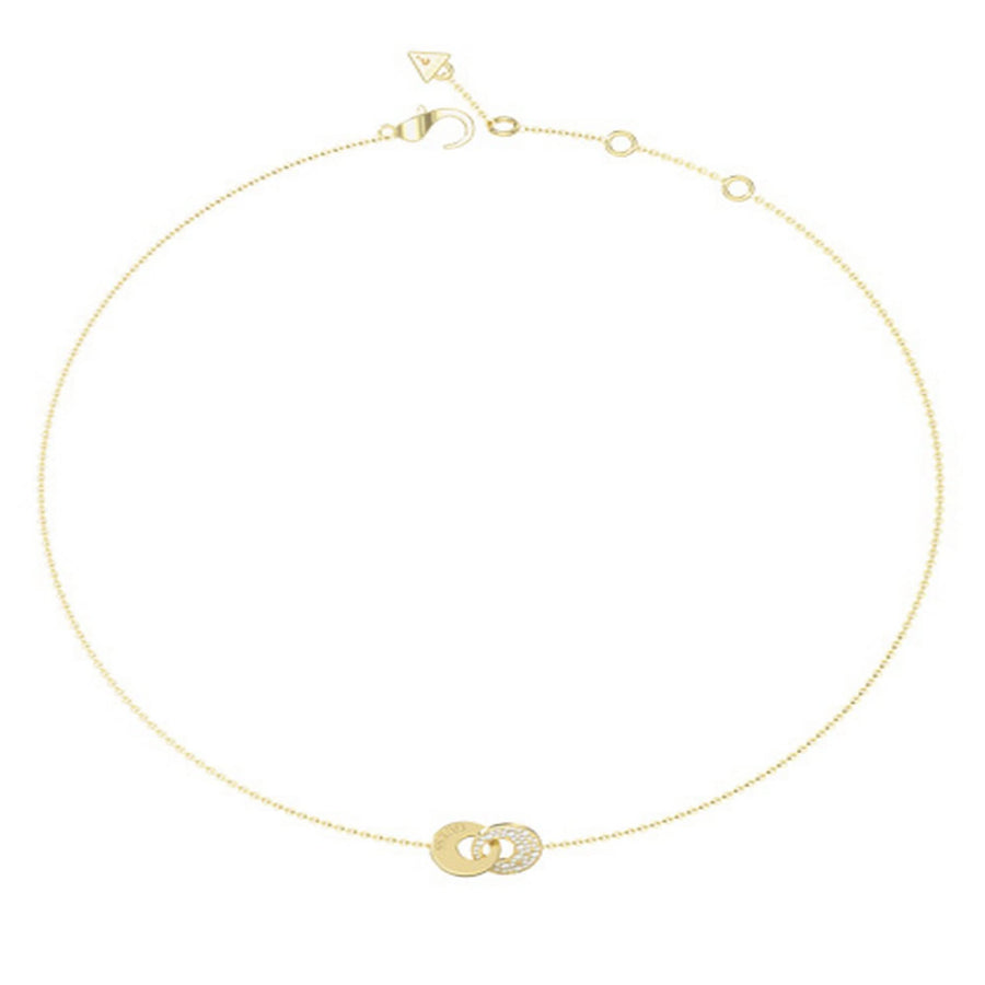 Ladies Two Links Pave Necklace UBN05219YG