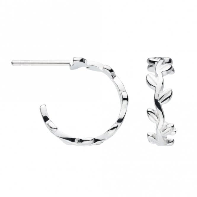 Leaf Vine 16mm Stud Hoop Earrings 5240HP