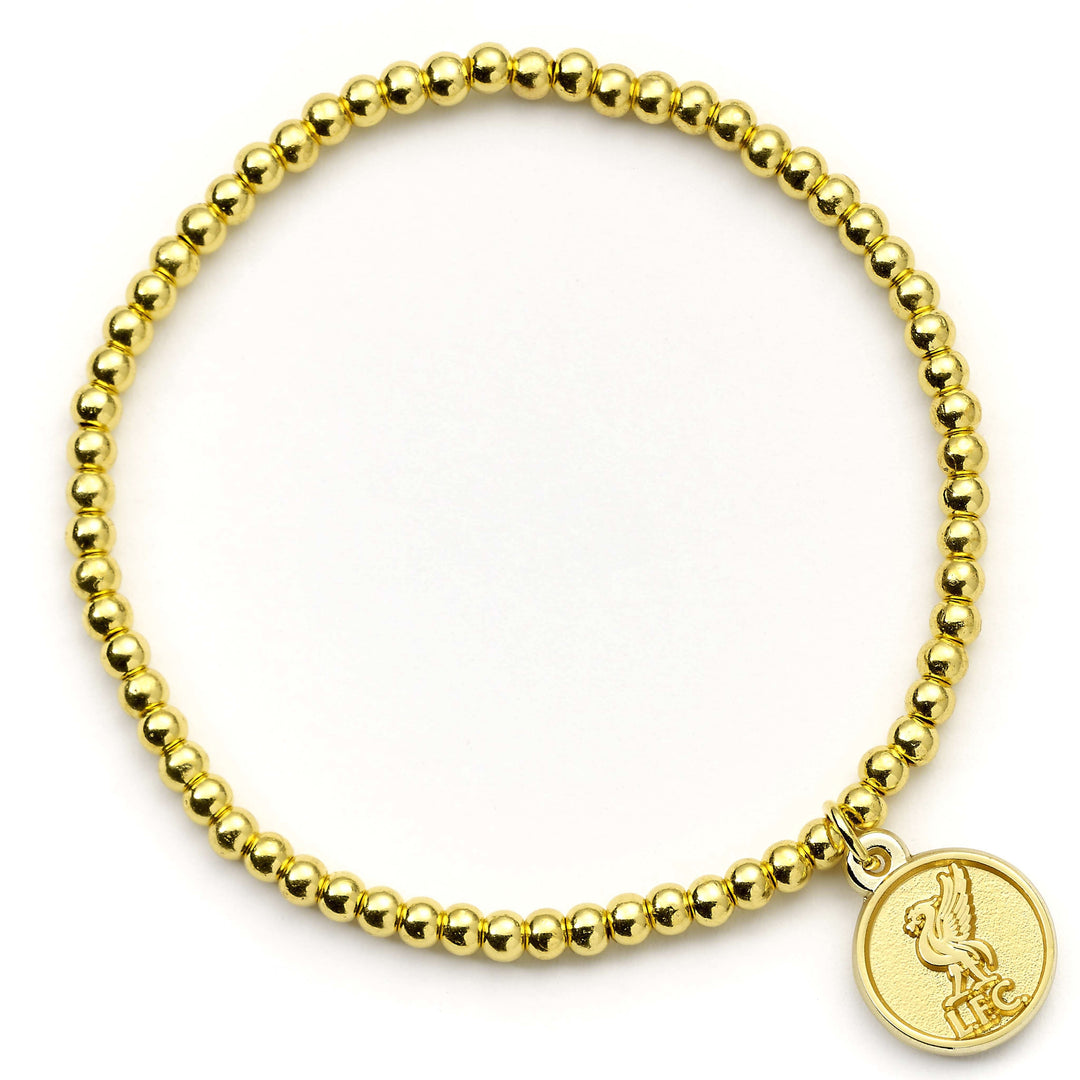 Liverpool Football Club Ball Bead Bracelet with Crest Charm LFCBB001