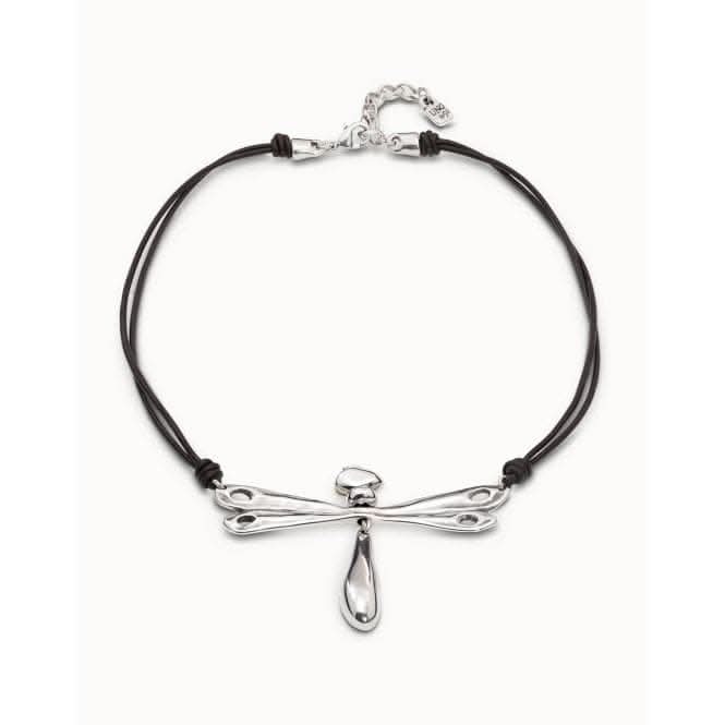 Liberty Silver Leather NecklaceUNOde50COL1752MARMTL0U
