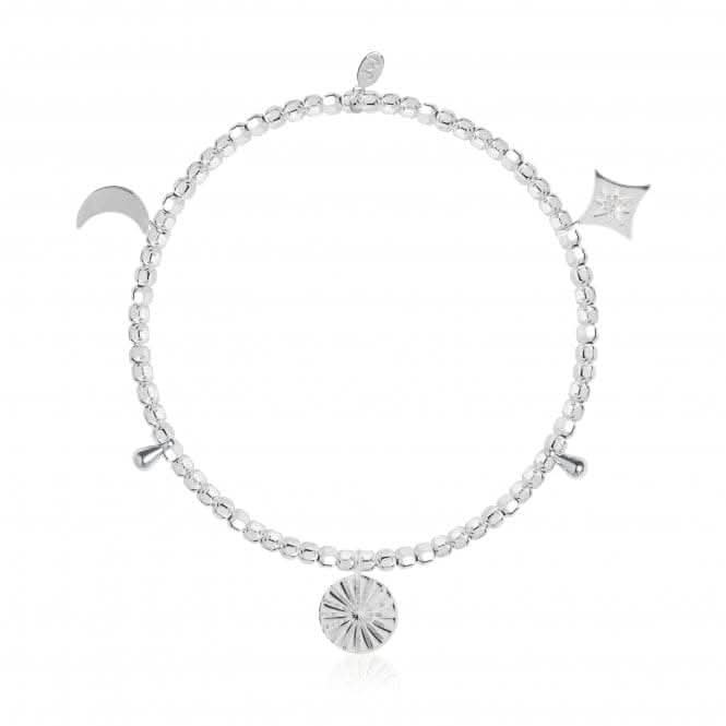 Life's A Charm One In A Million Silver Charm 17.5cm Stretch Bracelet 3899