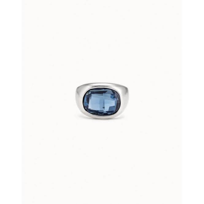 Light It Up Blue Faceted Crystal Ring ANI0681AZUMTL