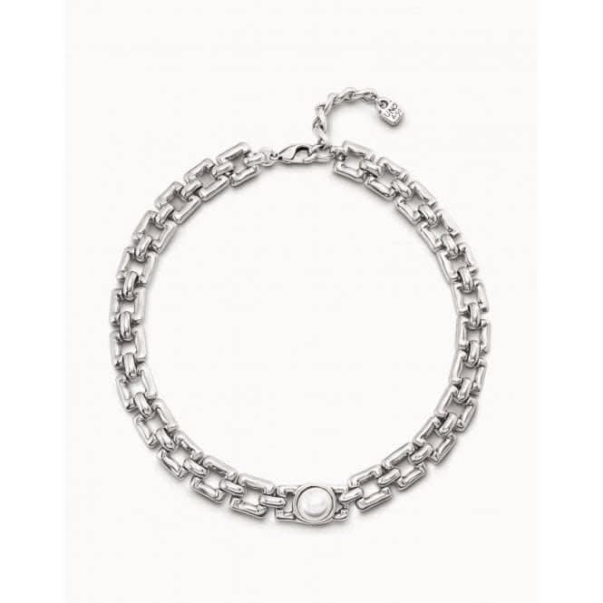 Linda White Metal Pearl Shell NecklaceUNOde50COL1769BPLMTL0U
