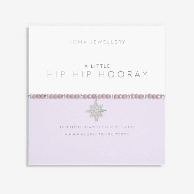Live Life In Colour Hip Hip Hooray Silver And Lilac 17.5cm Bracelet 6229Joma Jewellery6229