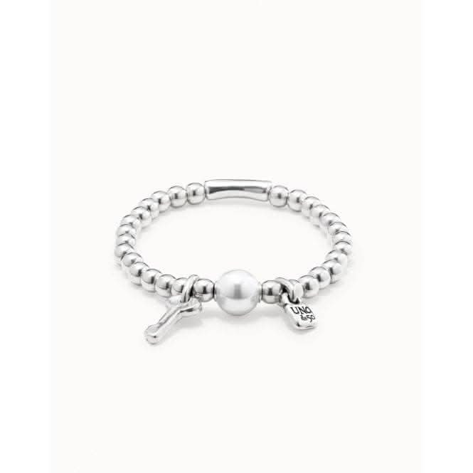 Llavestruz White Metal Pearl Shell BraceletUNOde50PUL1523BPLMTL0L