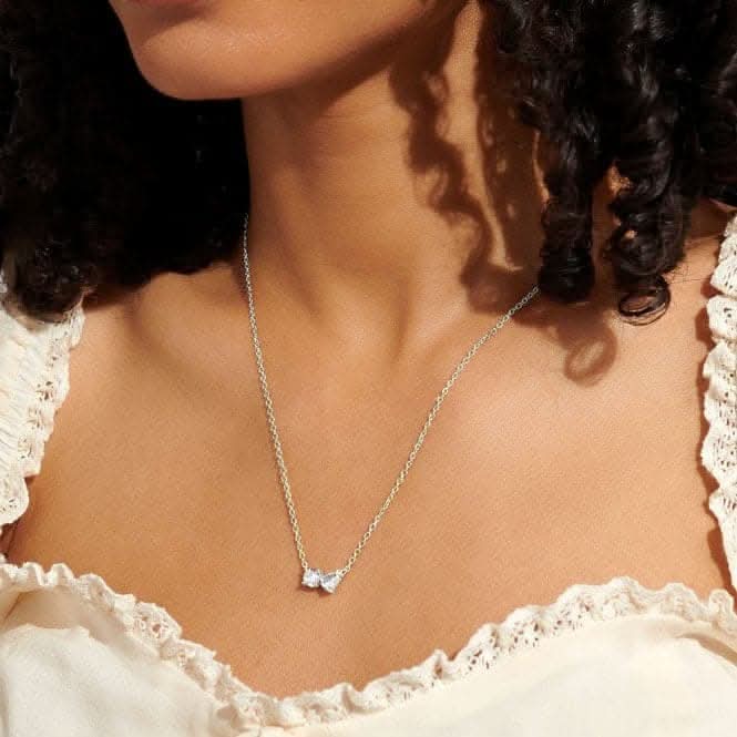Love From Your Little Ones Two Silver Plated 46cm + 5cm   Necklace 7299