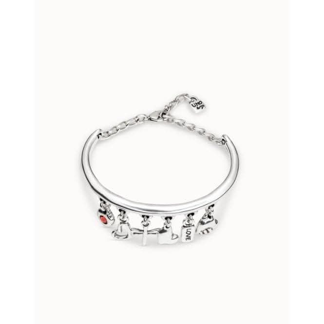 Lovekeys Red Metal Faceted Crystal BraceletUNOde50PUL2196MTL0000M