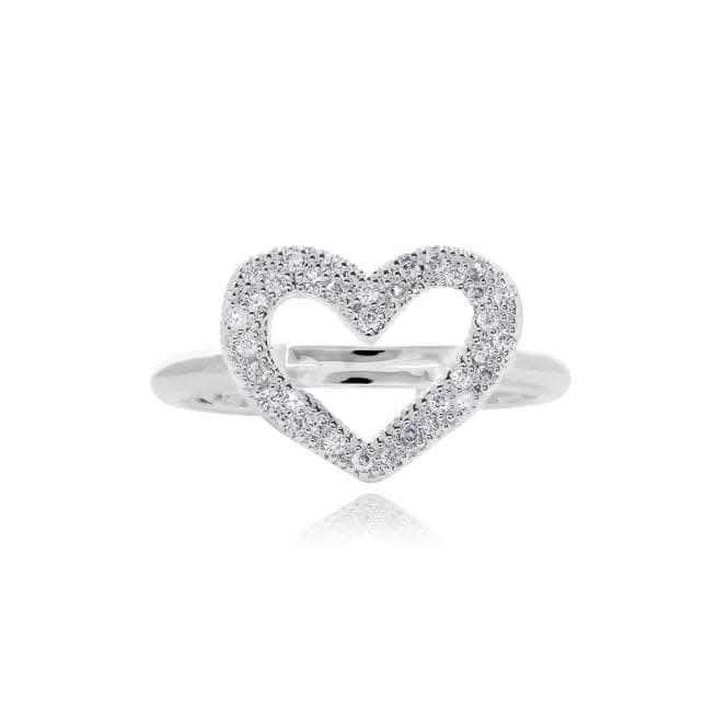 Lucia Lustre Heart Organic Pave Ring 4803