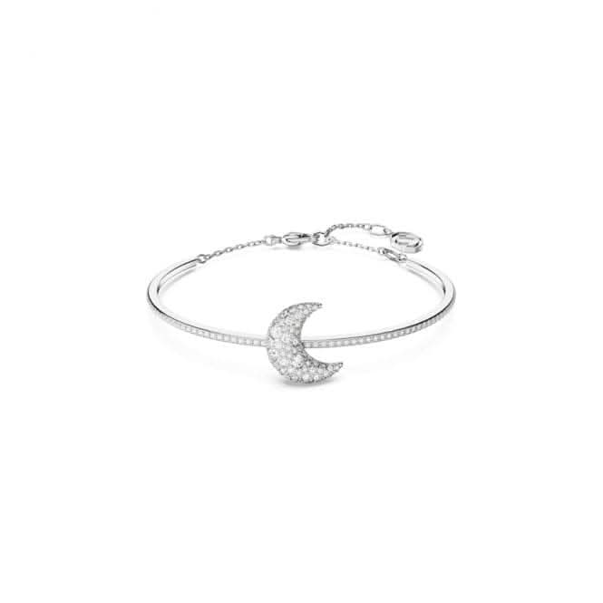 Luna White Rhodium Plated Moon Bangle 5666175 – Signature – Acotis