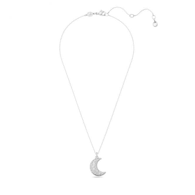 Luna White Rhodium Plated Moon Pendant 5666181