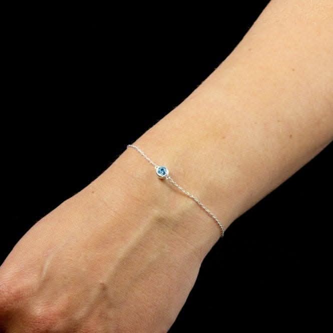 March Birthstone Bracelet with Swarovski Crystal B5286