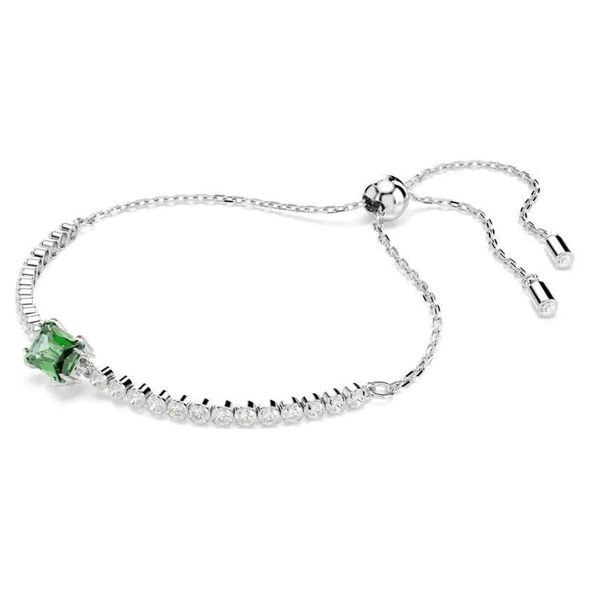 Matrix Mixed Cuts Green Rhodium Plated Tennis Bracelet 5693411Swarovski5693411
