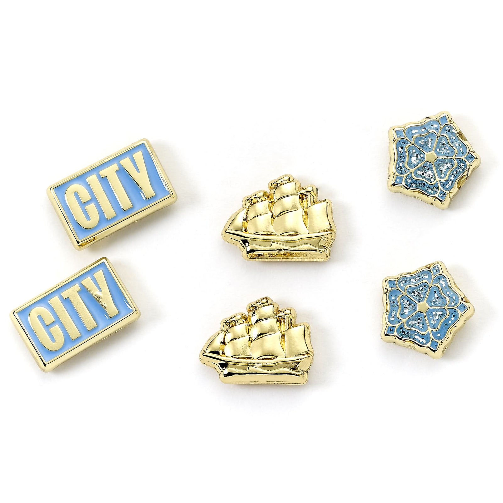 Manchester City Football Club Set of Three Stud Earrings MCESS001