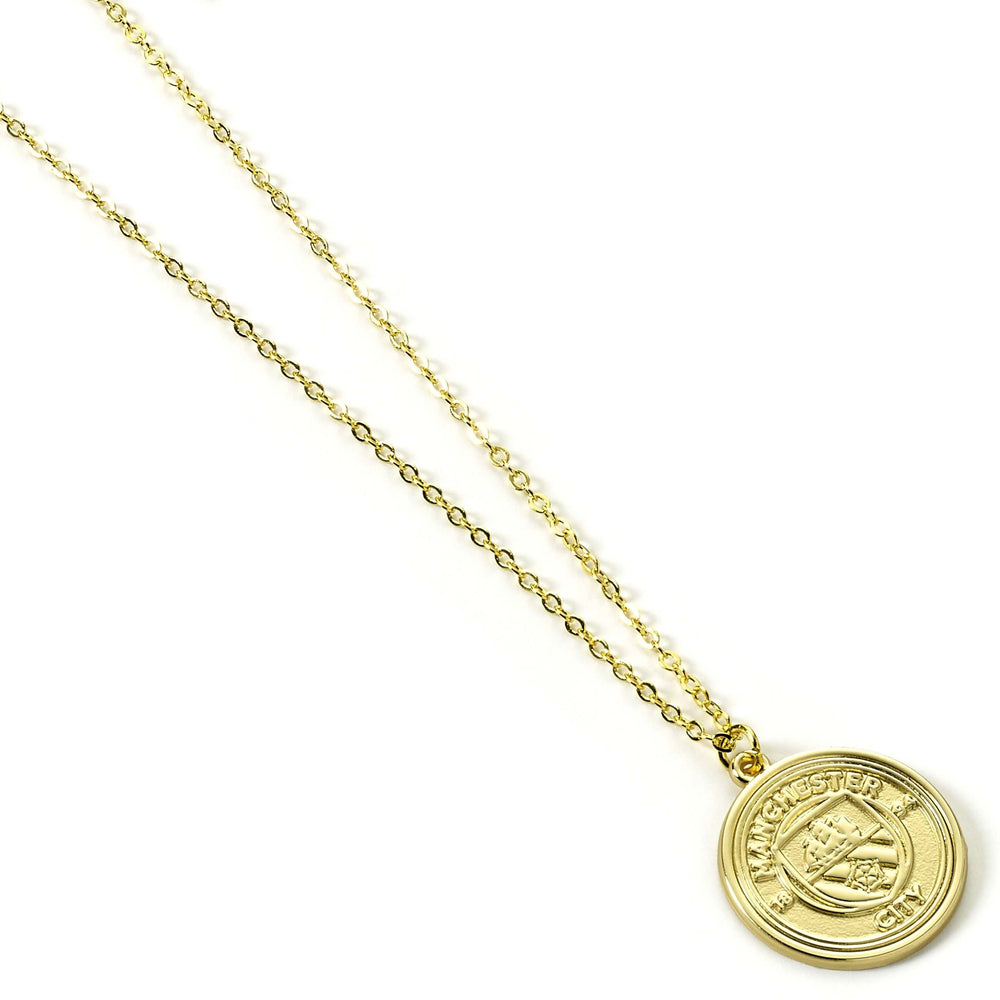 Manchester City Football Club Gold Finish Crest Necklace MCN00003