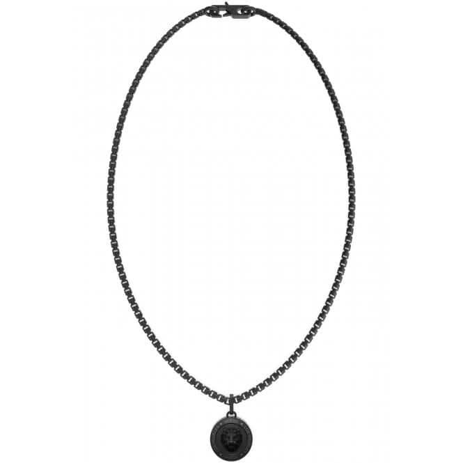 Mens Gunmetal 21" Chain 20mm Coin Necklace UMN01316GM