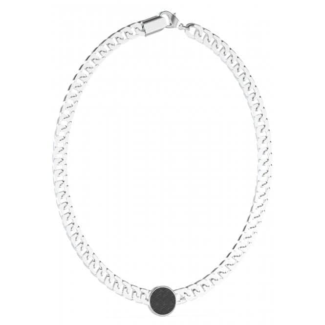 Mens King's Road Silver Necklace UMN03220STBK