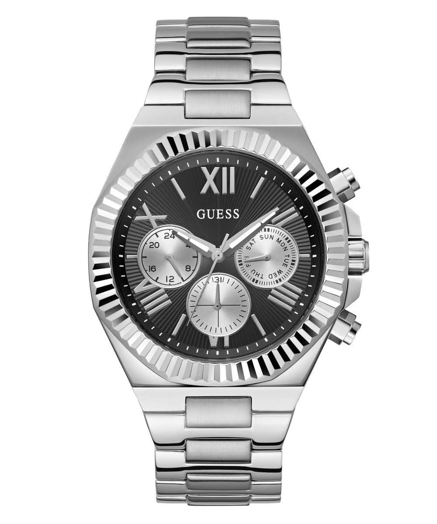 Men's Silver Black Equity Watch GW0703G1