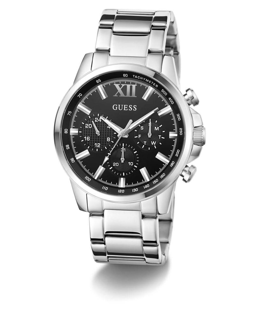 Men's Silver Black Walker Watch GW0900G1