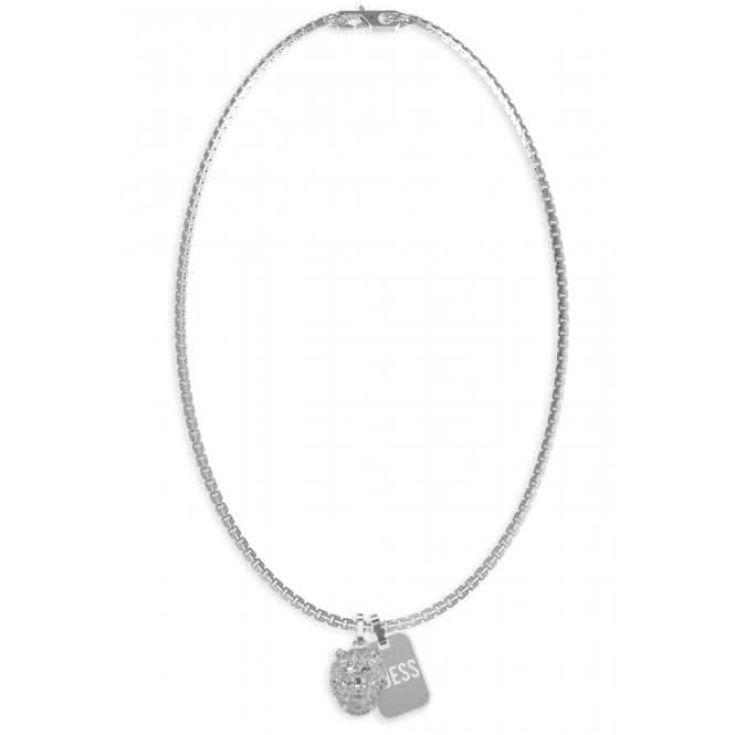 Mens Steel 26" Tag 20mm Lion Necklace UMN01300ST