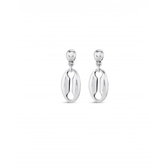 Merci Silver Plated Medium Link Earrings PEN0936MTL0000U