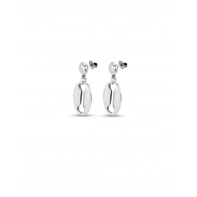 Merci Silver Plated Medium Link Earrings PEN0936MTL0000U