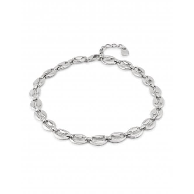 Merci Silver Plated Medium Links Necklace COL1887MTL0000U