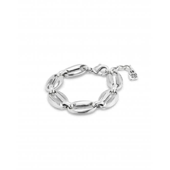 Merci Silver Plated Medium Oval Links Bracelet PUL2408MTL0000M