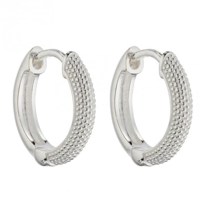 Micro Bead Textured Hoop Earrings E5997