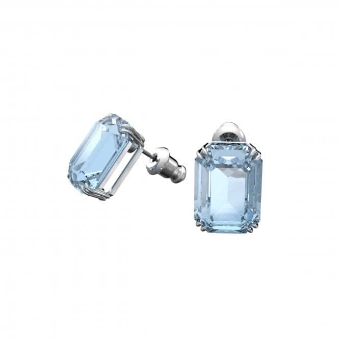 Millenia Octagon Cut Blue Crystal Earrings 5614935