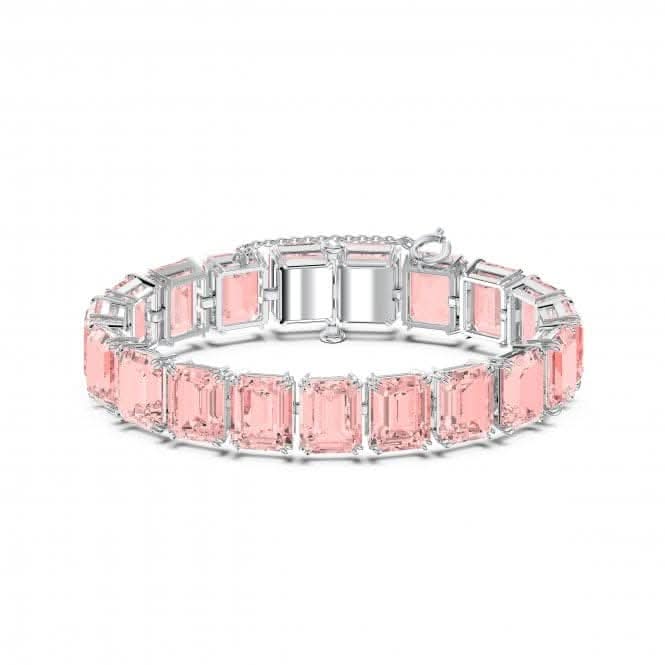 Millenia Octagon Cut Crystals Pink Rhodium Plated Bracelet 5610363Swarovski5610363