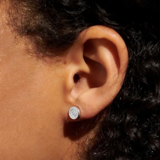 Mini Charms Coin Silver Plated Earrings 7052