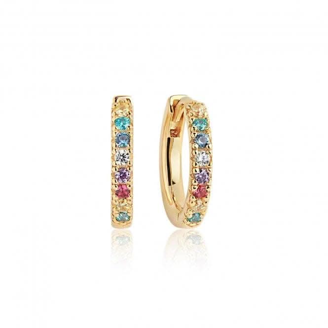 Multicoloured Zirconia Ellera Medio Earrings SJ-E2859-XCZ(YG)