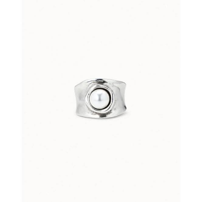 My Talisman White Crystal Pearl Shell RingUNOde50ANI0609BPLMTL12