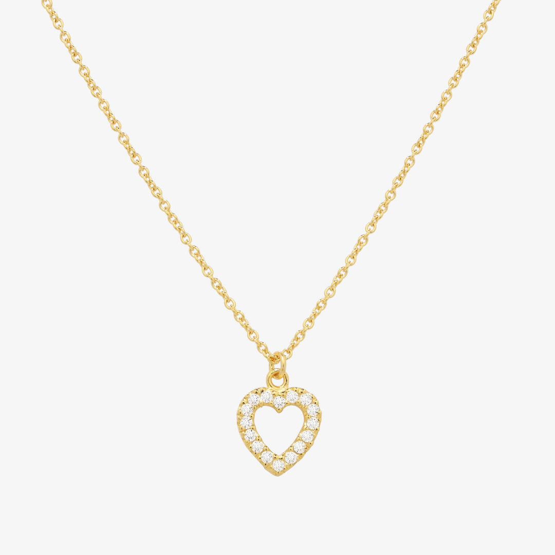 Cubic heart pendant necklace-0