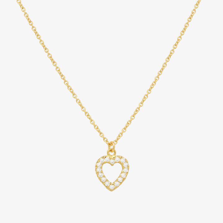 Cubic heart pendant necklace-0