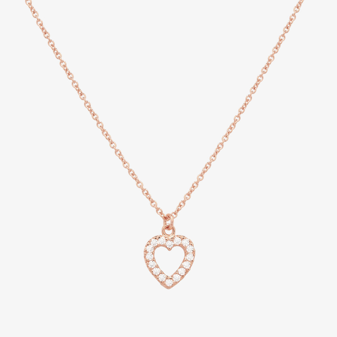 Cubic heart pendant necklace-3