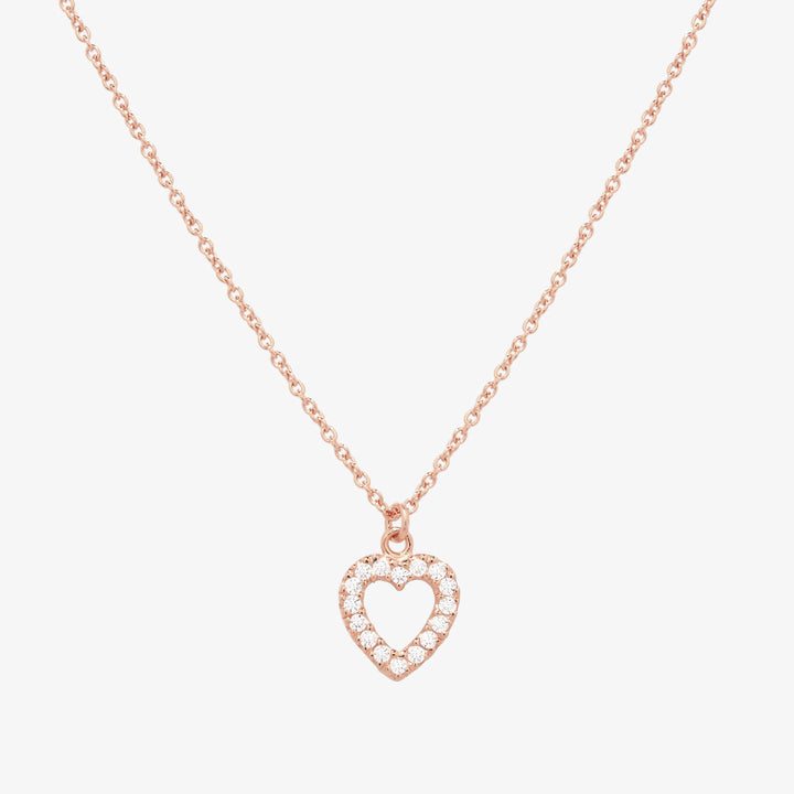 Cubic heart pendant necklace-3